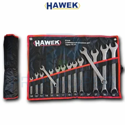 Професионален комплект звездогаечни ключове HAWEK, 14 части (10-32 мм) Професионалният комплект звездогаечни ключове HAWEK е идеалният избор за всеки, който търси здравина, надеждност и прецизност. Изработен от висококачествена хром-ванадиева стомана, този комплект предлага издръжливост и удобство за работа в различни приложения. 