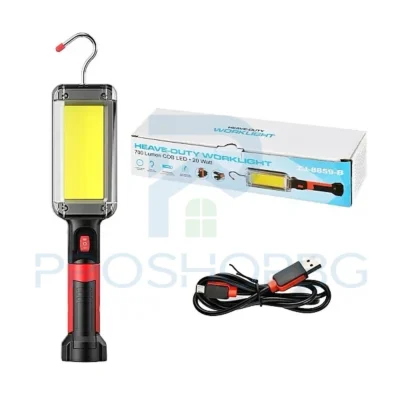 LED акумулаторна работна лампа с магнит и кука BUL 2831 – модел 8859 BUL 2831 е практична и мощна LED акумулаторна лампа, създадена за ефективно осветление при ремонтни дейности, работа в гараж, сервиз или домашна употреба.