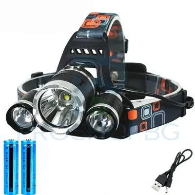 Акумулаторен челник BUL 2828 – 3000 lm, 3 LED диода и 4 режима на светене Акумулаторният челник BUL 2828 съчетава изключителна яркост, здравина и практичност
